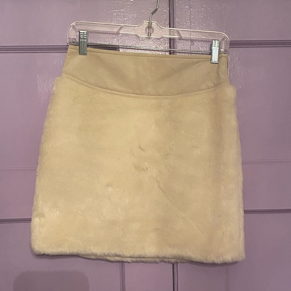 JM Mclaughlin faux fur skirt